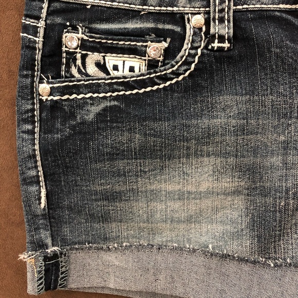 ZCO JEANS Dark Blue Booty Shorts Juniors Size 7 - Picture 4 of 6